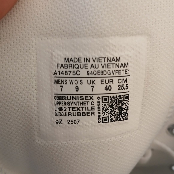 Converse Chuck Taylor All Star Hi Womens 9 Metallic Silver Shoes A14875C - Picture 7 of 9